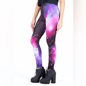 Blackmilk Purple Galaxy Leggings size L